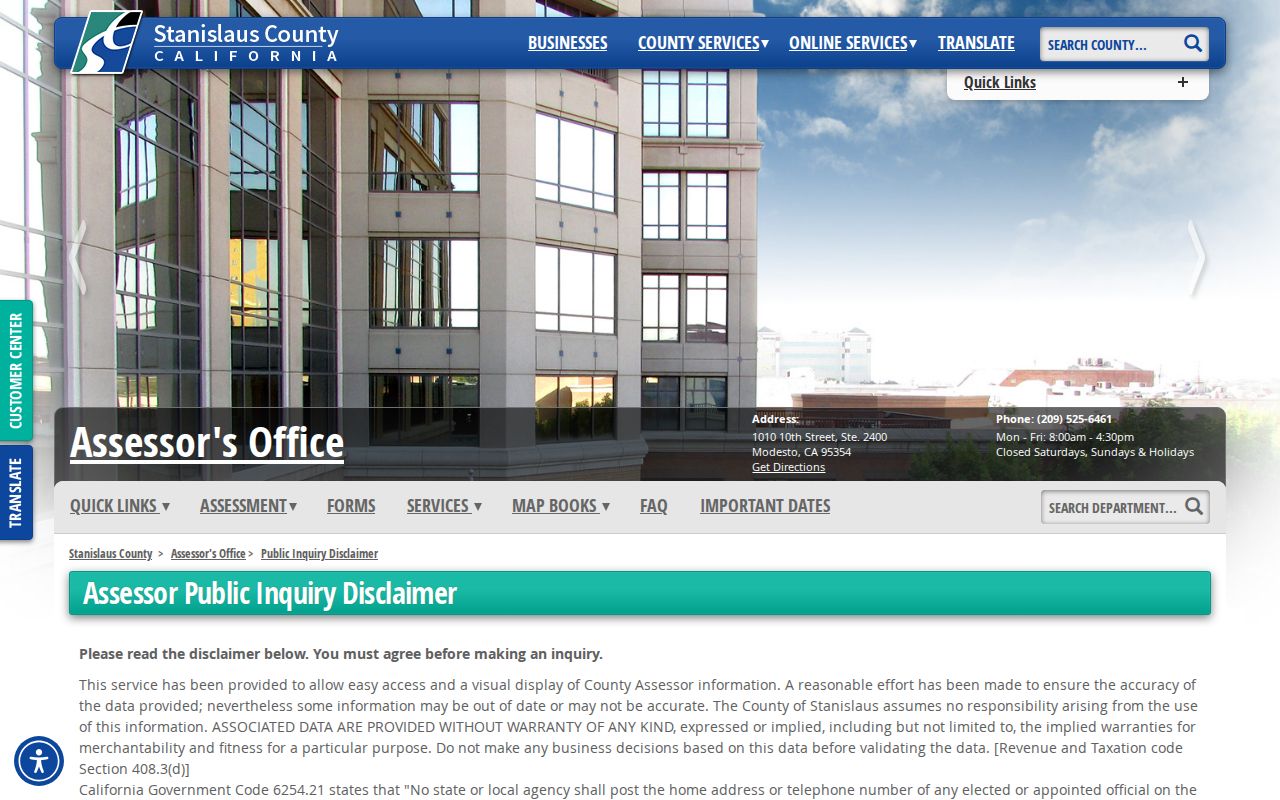 Oakdale people search assessor public inquiry
