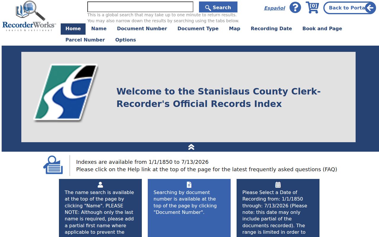 Oakdale people search in Stanislaus RecorderWorks