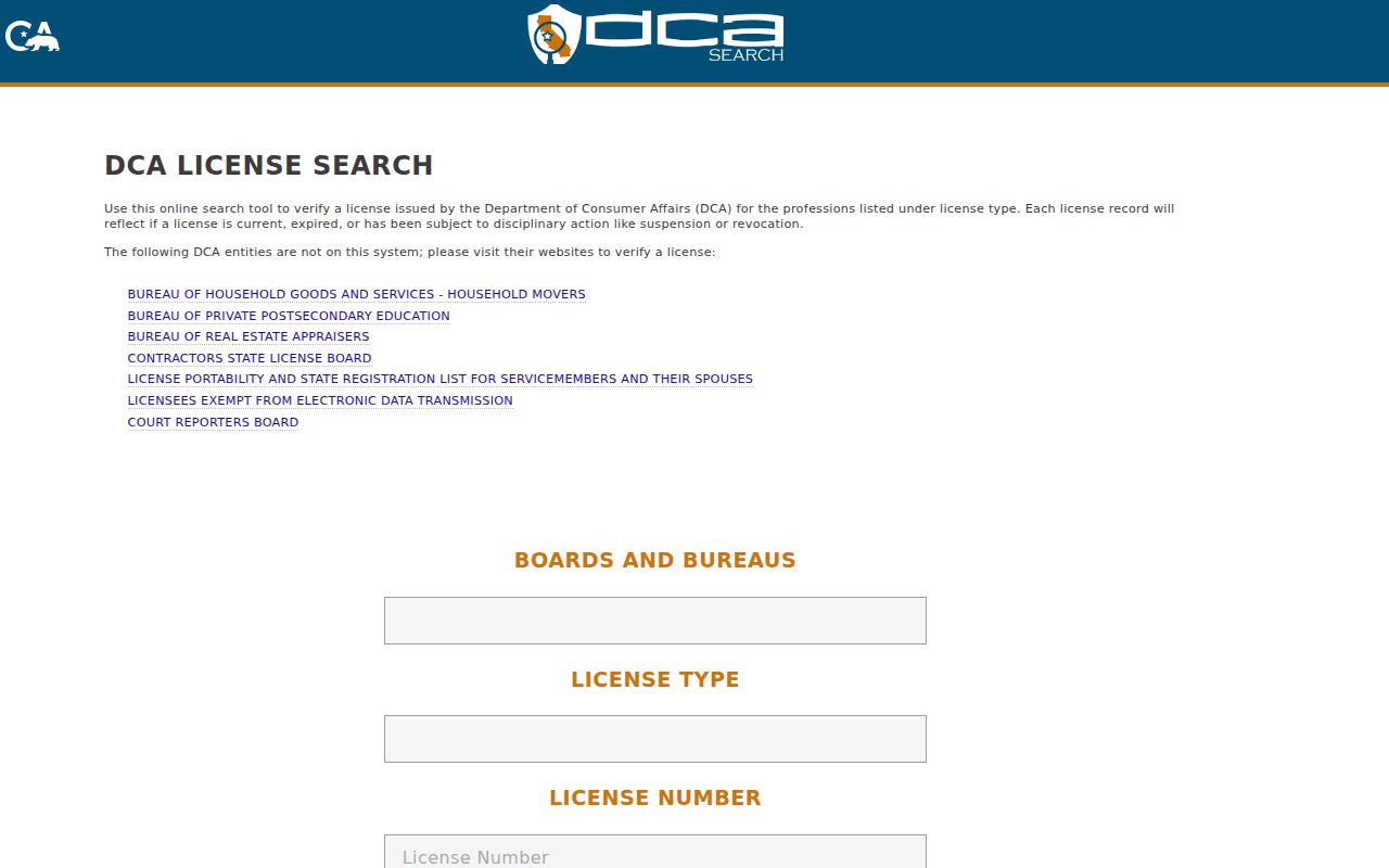 Oakdale people directories professional license search