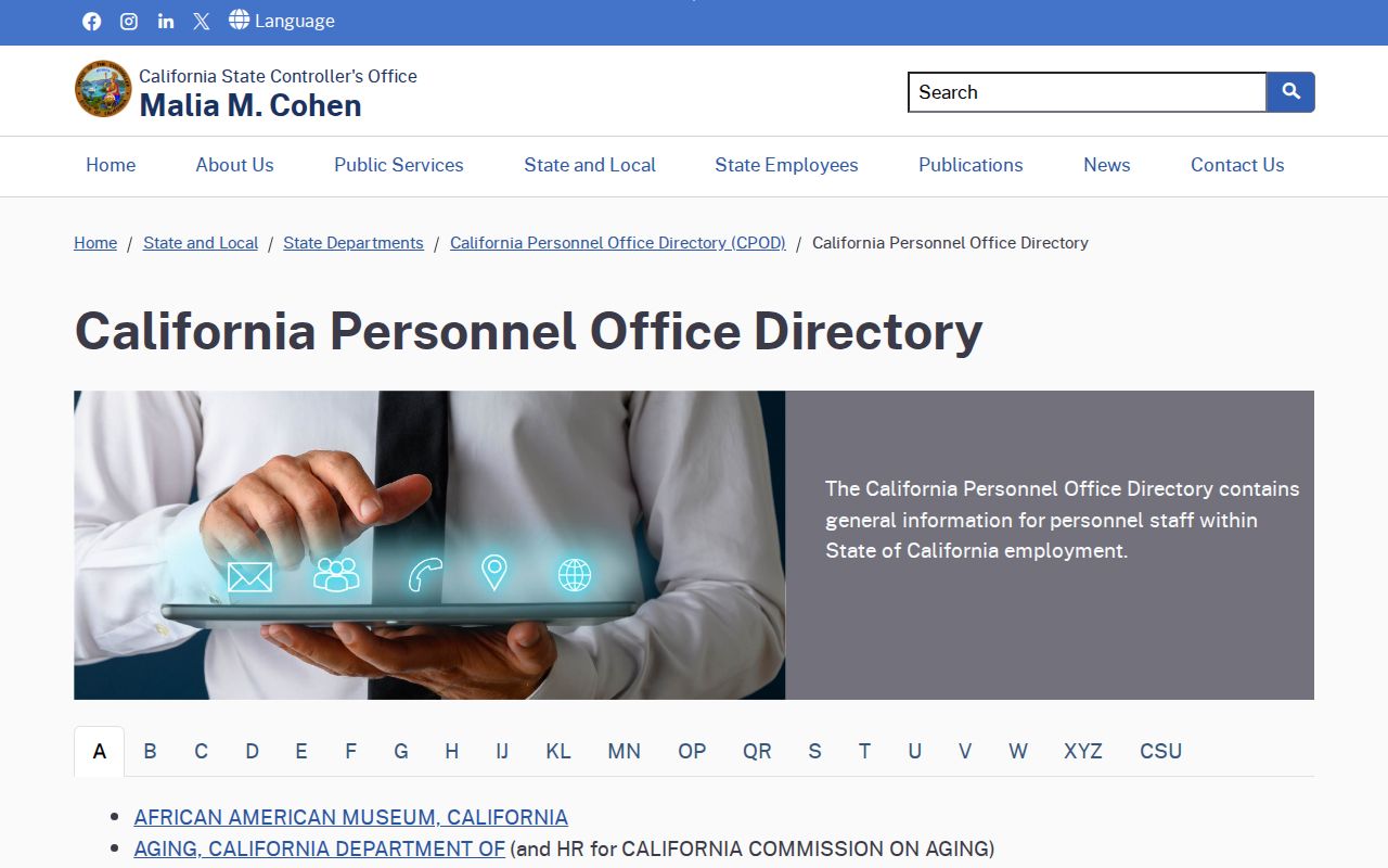Oakdale people directories California personnel office listing